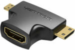 Vention HDMI - Mini/Mikro HDMI-adapter 2 az 1-ben Vention AGFB0, fekete ( (AGFB0)