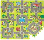 Sersimo Habszőnyeg gyerekeknek, utcai puzzle típusú, 9 db, 90×90 cm, zöld (FM-0021)