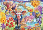 Bluebird Puzzle 90367 - Elephants in the Garden - 1000 db-os puzzle (90367)