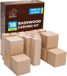 BeaverCraft Set de blocuri din lemn pentru sculptura BeaverCraft BW18, 18 piese (BVRCBW18)