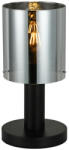 Italux Veioza moderna de birou neagra din metal cu sticla fumurie Sarda (TB-5581-1-BK+SG)