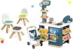Smoby Set magazin electronic cu cântar și scaner Super Market și taburete Kid Furniture Smoby cu 2 scăunele KidChair (SM350239-18)