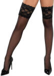 Cottelli Collection Hold-up Stockings with 14cm Lace Trim 2520672 Black 5-XL
