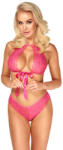 Kissable Delicate Lace Set with Bow 2214555 Pink L/XL
