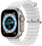 Dux Ducis Strap Watch Strap 8 / 7 / 6 / 5 / 4 / 3 / 2 / SE (41 / 40 / 38mm) Silicone Band Bracelet White (OceanWave Version)