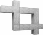 vidaXL 10 részes betonszürke forgácslap tv-szekrényszett (3079157) - pepita