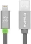 XtremeMac cablu Lightning plat cu LED - Gri (XCL-FLD-13)