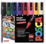 uni Set 8 Markere Uni Posca Mitsubishi, PC-5M, Fine Tip Pen, Culori Baza