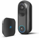 Delight akkumulátoros smart videó kaputelefon szett MicroUSB Wi-Fi fekete (55387BK)