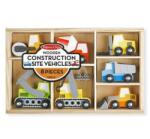 Melissa & Doug Set de 7 masinute utilitare din lemn (MD3180) - orasuljucariilor