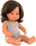 Miniland Papusa 38 cm, fetita europeana, imbracata in salopeta tricotata (ML31284) - orasuljucariilor Papusa