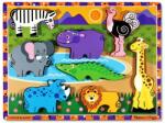 Melissa & Doug Puzzle lemn in relief Safari Melissa and Doug (MD3722) - orasuljucariilor