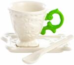 Seletti Kávéscsésze csészealjjal és kanállal I-WARES zöld, Seletti (SLT09859VER)