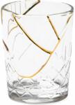 Seletti Vizespohár KINTSUGI 1, 10 cm, átlátszó üveg és arany, Seletti (SLT09656)