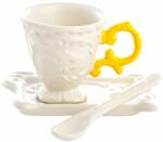 Seletti Kávéscsésze csészealjjal és kanállal WARES, sárga, Seletti (SLT09859GIA)