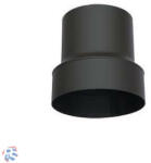  Acél füstcső bővítő 120-130mm, vegyestüzelésű kazánhoz, vastagfalú (2mm), fekete - kazanklima