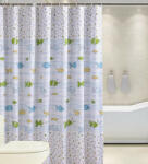 SAPHO zuhanyfüggöny 180x180 cm, fehér mintával ZV024 (ZV024)