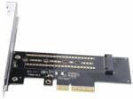 ORICO PCI-E bővítőkártya - PSM2/6/ (PCI-E 3.0 x4, Kimenet: M. 2 NVMe, Max. : 2 TB, M-key) (ORICO-PSM2-BP) - mentornet