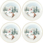 Easy Life Chalet porcelán desszerttányér szett 4db-os, 19cm, díszdobozban