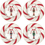 Easy Life Porcelán desszerttányér szett 4db-os, 19cm, dobozban, Nutcracker Twist