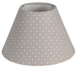 Clayre & Eef Lámpaernyő natúr-fehér textilbevonatú, műanyag belsejű, 25x16cm