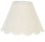 Clayre & Eef Műanyag lámpaernyő textil borítással 22x16cm, natúr hullámos aljú - perfectodekor - 8 990 Ft