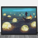 Pictorul Fericit Sailing to the moon - Pictură pe numere Panza pictura