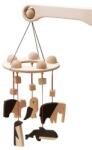 Mobbli Carusel Montessori din lemn cu 5 animale diferite, negru-natur, Mobbli (MBL-M01-ZW-BW) - orasuljucariilor