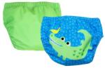 Zoocchini Set 2 chilotei de baie impermeabili, Zoocchini, protectie UPF50+, marime L, 24-36 Luni â€ Alligator (ZOO2798)