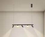  Pendul LED 3855-3+2, Cu Telecomanda, 3 Tipuri De Lumina, Inaltime Reglabila, Negru