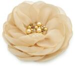 Zia Fashion Brosa eleganta floare mare nude din voal 10 cm, Corizmi, Cream Floral Charm