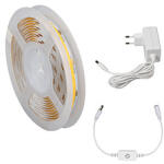 Kanlux Fehér fényű LED szalag szett (3 méter meleg fehér COB LED csík + tápegység + érintős dimmer) (26326)