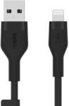 Belkin Cablu Incarcare Belkin BOOST CHARGE Flex Silicone USB-A Lightning Black (CAA008bt3MBK)