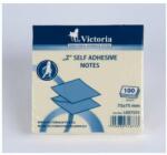 Victoria "Z" 75x75 mm 100 de foi, blocnotes autocolant galben (01-564401-LVZ7575-2013)