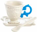 Seletti Чаша за кафе с чинийка и лъжица I-WARES светло синя, Seletti (SLT09859AZZ)