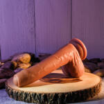 EVOLVED Peek A Boo Vibrating Dildo 8 Inch Dark Vibrator