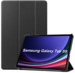  Triple Folding bőrhatású támasztós fliptok Samsung X710, X716 Galaxy Tab S9, fekete