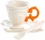 Seletti Ceașcă de cafea cu farfurie și lingură I-WARES, portocaliu, Seletti