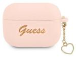Guess GUAPLSCHSP AirPods Pro borító rózsaszín/rózsaszín Szilikon Charm Heart Collection