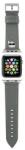 Karl Lagerfeld KLAWLOKHG Apple óra szíj 42/44 / 45mm ezüst / ezüst szíj Saffiano Karl Heads