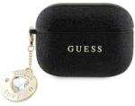 Guess GUAP2PGEHCDK tok AirPods Pro 2 burkolathoz - fekete Fixed Glitter Heart Diamond Charm