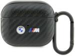 BMW BMA3WMPUCA2 AirPods 3 generációs borító fekete/fekete Carbon Double Metal Logó
