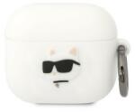 Karl Lagerfeld KLA3RUNCHH AirPods 3 fedél fehér/fehér szilikon Choupette Head 3D