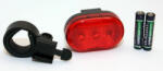 Spyral Basic elemes hátsó villogó nyeregcsőre, 3 LED-es, piros