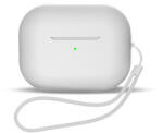Hurtel Szilikon tok AirPods 3-hoz + csuklópánt zsinór - fehér