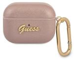 Guess GUAPSASMP AirPods Pro borító rózsaszín/rózsaszín Saffiano Script Metal Collection