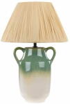Beliani Zöld és fehér kerámia asztali lámpa LIMONES
