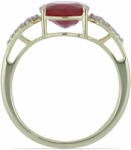  Arany Gyűrű Madagaszkári Rubinnal és Fehér Topázzal, Méret: 57-56 (Y50784/57)