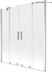 Mexen Velar Duo, 2 szárnyas eltolható kádparaván 140 x 150 cm, 8mm átlátszó üveg, króm profil, 896-140-000-02-01 (896-140-000-02-01)