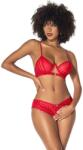 Mapalé - nyitott melltartó szett (piros) - sexshopcenter